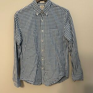 J Crew- plaid gingham shirt